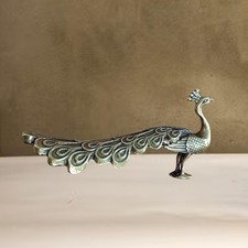 Brass Peacock Statue Vintage Home Decor Decorative for Table