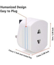 Shaver Plug Power Adapter 2 Pin To UK 3 Pin Converter Electric Toothbrush