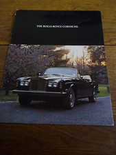 ROLLS ROYCE CORNICHE BROCHURE 1977 USA
