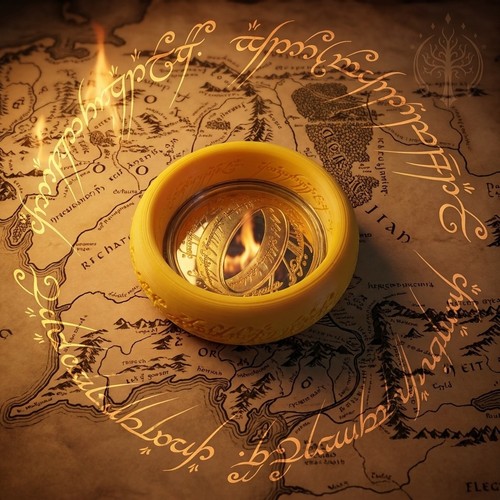 Printed lord the rings - lord,