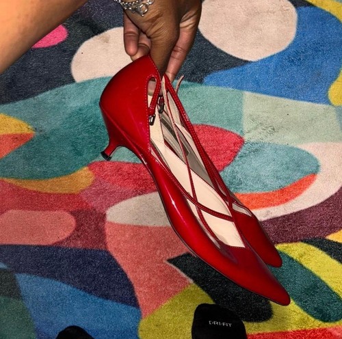 Zara basic red patent leather - zara,