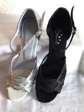 Ladies Silver Ballroom, Latin, Salsa, Jive Dance Shoes - UK Sizes 3 - 8