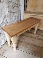 Farmhouse Bench 90 Cm Rustic Reclaimed Plank Shabby Chic 