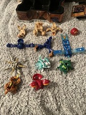 Bakugan Collection Bakugan Battle Matrix 12 Figures 21 Cards Metal Carry Case