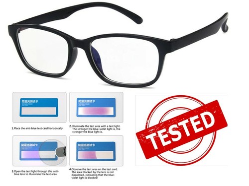 Anti blue ray transparent lens - blue,