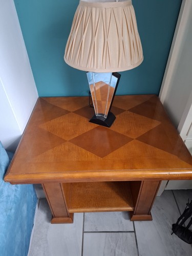 Pair side lamp tables - side/lamp,