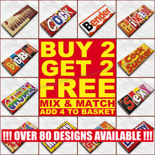 Funny Chocolate Bar Wrappers Rude Sweet Cover Labels Joke Fun Prank Novelty Gift