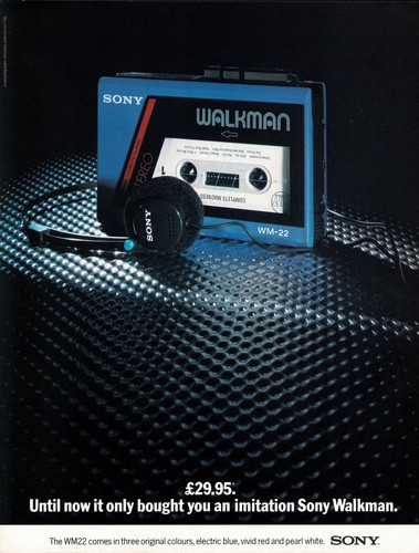 1980s vintage sony walkman - 1980s,