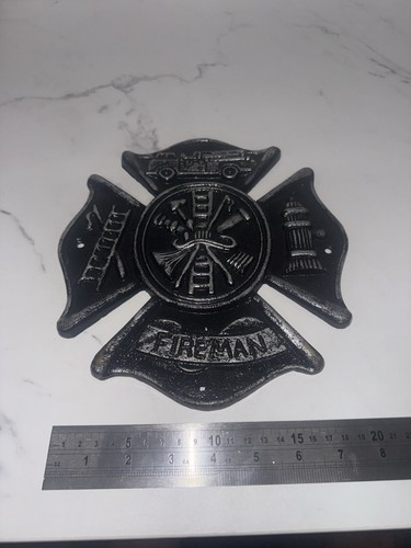 Vintage cast iron fireman - vintage,