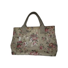 Cath Kidston Off White Floral Tote Bag Handbag With Pink Flowers