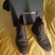 Dark Brown Waxed Suede Loake