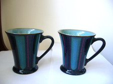 DENBY 2 X GATSBY STRIPED MUGS
