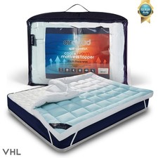 Warm & Cool 10 Cm Mattress Topper Dual Bed Topper Cooling Gel & Warm Comfort Pad