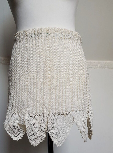 Vintage crocheted half - crocheted,