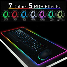 Large RGB Colorful LED Lighting Gaming Mouse Pad Mat 800*300mm for PC Laptop UK