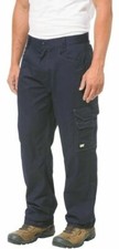 CAT Work Trousers 34" Leg Navy Caterpillar Allegiant Cargo Tradesman Pants Navy