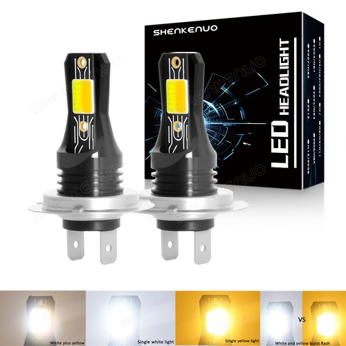 Yellow white car led - h7,