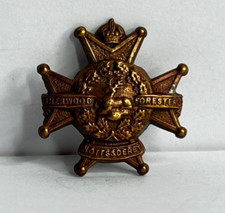 1902-52 Sherwood Foresters Notts & Derby Regiment Collar Badge LH 31x30 mm