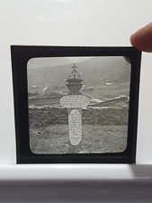 Antique, Glass Lantern Slide, Norway, Norwegian Grave (GS.8.)(11)
