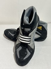 Adidas Extero II Wrestling Boxing Shoes UK 10 Grey Black Lace Up Hook Loop
