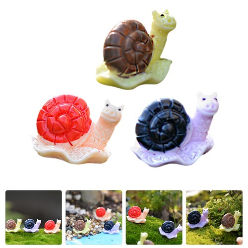 Pcs miniature snail - 3, statue