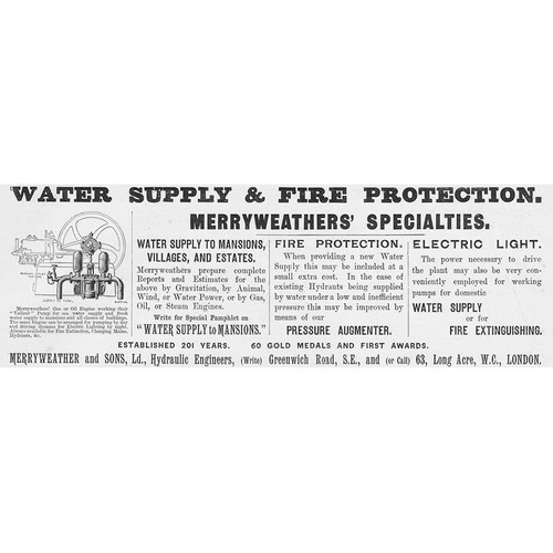 Merryweather sons water - &,