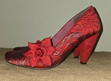 Ruby Shoo Red Melanie Brocade