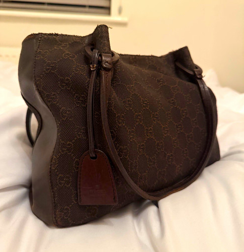 Vintage gucci brown handbag - vintage,