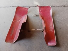 1970,s Mobylette 50V moped PAIR OF TIN LEG SHIELDS / GUARDS WITH BRACKETS.