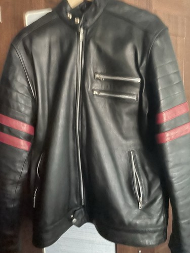 Sleeveless leather jacket - leather, xl
