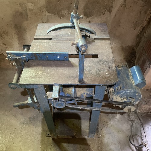Vintage iron table saw bench - saw,
