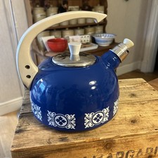 Vintage Dark Blue & White