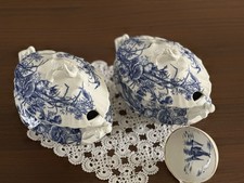 Pair Antique Blue & White