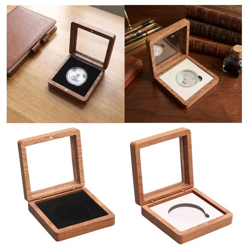 Wooden coin presentation - wooden,