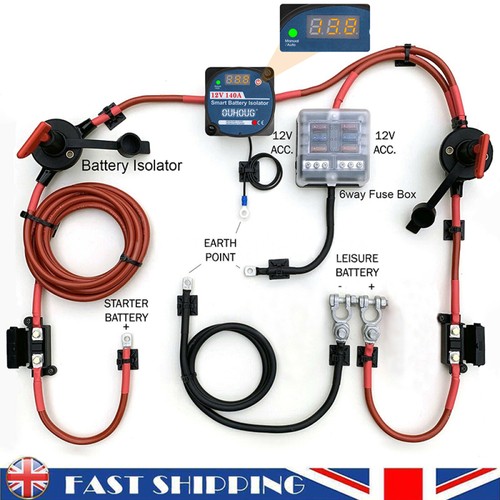 Split charge relay kit starter - split,