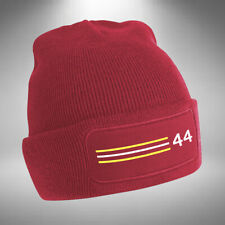Lewis Hamilton Inspired Beanie Hat / Wooly Hat Number 44 Formula 1 Lines