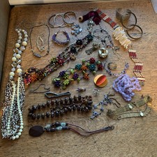 Costume Jewellery Bundle - Bracelets Necklaces Beads Bangles etc. Mixed Lot 30+