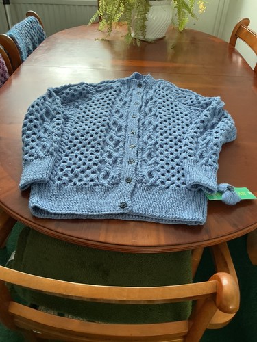 Hand knitted aran - hand,