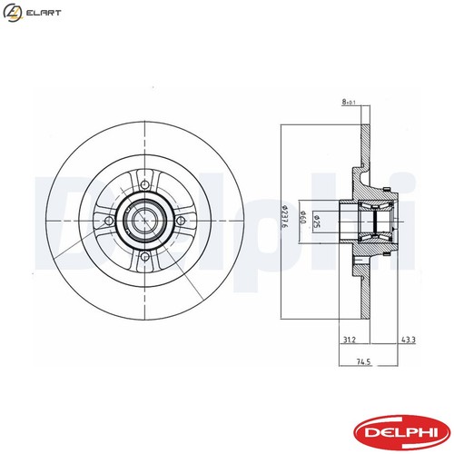 Brake disc bg9025rs for - 2x,