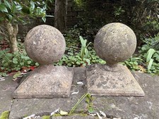 Pair of Vintage Stone Ball