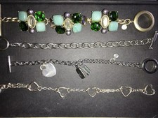 Joblot Tee Bar Bracelets X 4 Including Charmology