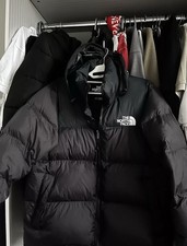 The North Face Men's Puffer Coat Medium Black with Hood