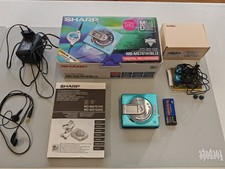 SHARP MINIDISC Player MD MS701H(BL)2 Boxed With Shure SE215 Earphones - Rare