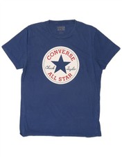CONVERSE Mens Chuck Taylor Graphic T-Shirt Top Large Blue MS21
