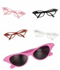 Ladies 50s glasses 60s Rock Roll Retro Grease 50s Glasses Fancy Dress