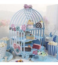 Blue Cupcake Stand Birdcage Cupcake Sweet Stands  Wedding Baby Shower Birthday