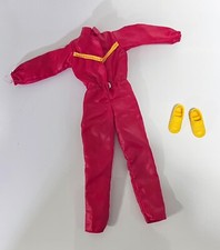 Sindy Doll Vintage Pedigree Red Scooter Moped Jumpsuit  & Yellow Trainers.