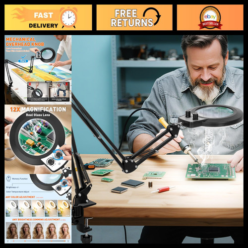12x magnifying glass with - 12x,
