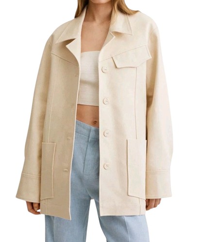 New mango beige jacket size - new,