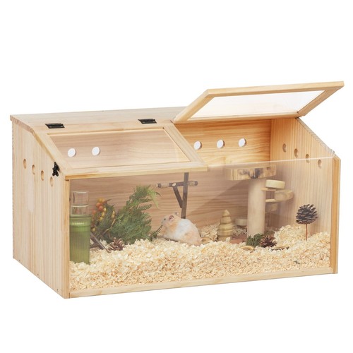 Wooden hamster cage large - hamster, cage,